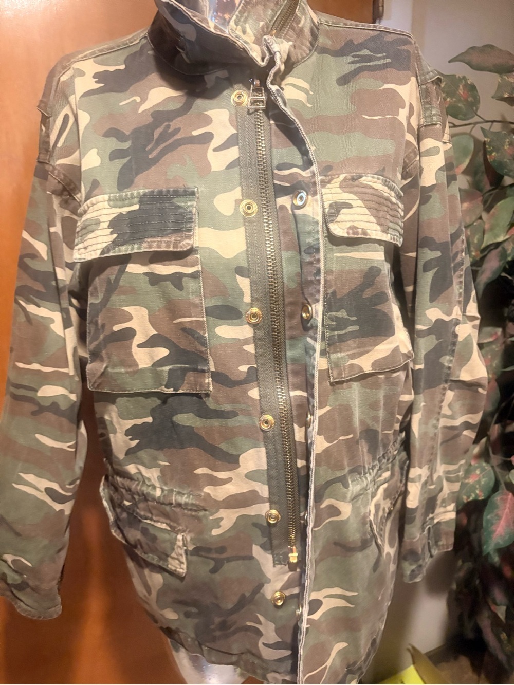 Nasty Gal Green Camouflage Utility Jacket